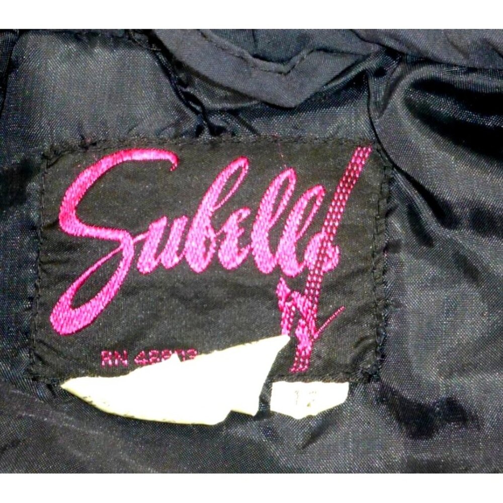 VTG Subili Retro Color Block Puffer Winter Jacket Windbreaker Size 12 - Picture 3 of 16